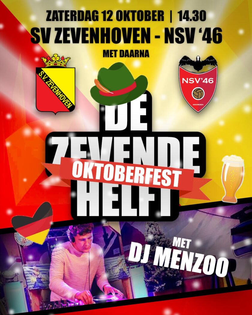 Zaterdag “De Zevende Helft Oktoberfest” na SVZ – NSV’46